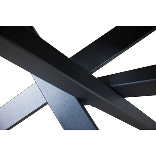 Table Extensible 90x120/180 Cm Ganty Chêne Nature Bande De Chante En Teinte Cadre Anthracite