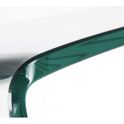 Table D'appoint Galaxy En Verre Courbe 80x45x35 Cm