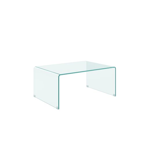 Table D'appoint Galaxy En Verre Courbe 80x45x35 Cm