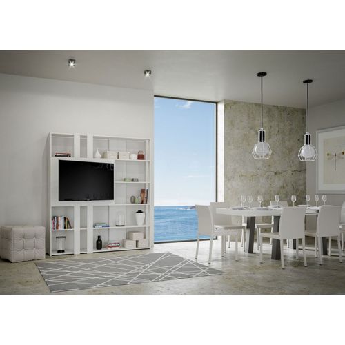 Bibliothèque Avec Support TV Kato L Frêne Blanc