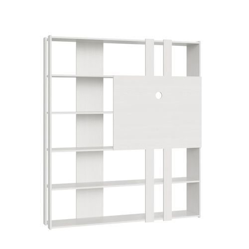 Bibliothèque Avec Support TV Kato L Frêne Blanc