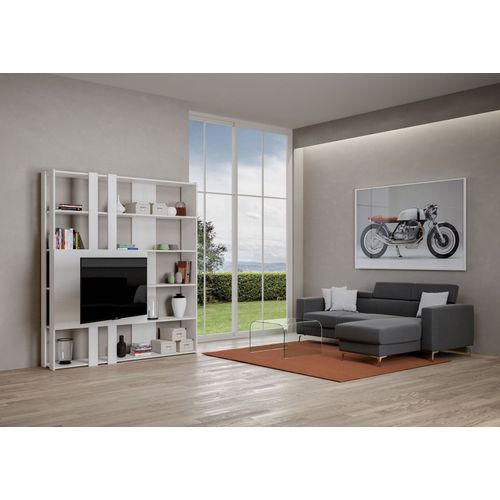 Bibliothèque Avec Support TV Kato M Frêne Blanc