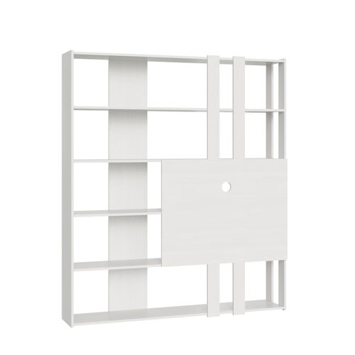 Bibliothèque Avec Support TV Kato M Frêne Blanc