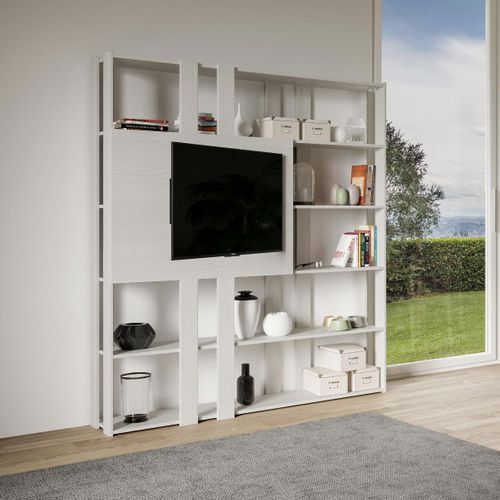 Bibliothèque Avec Support TV Kato N Frêne Blanc