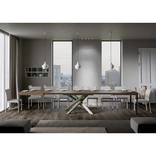 Table Extensible 90x200/460 Cm Volantis Noyer Cadre 4/a