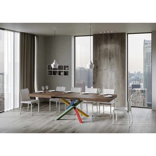 Table Extensible 90x200/304 Cm Volantis Noyer Cadre 4/b