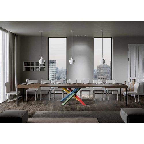 Table Extensible 90x200/460 Cm Volantis Noyer Cadre 4/b