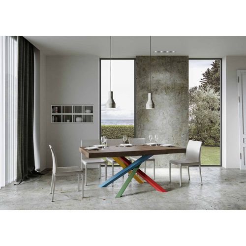 Table Extensible 90x200/460 Cm Volantis Noyer Cadre 4/b