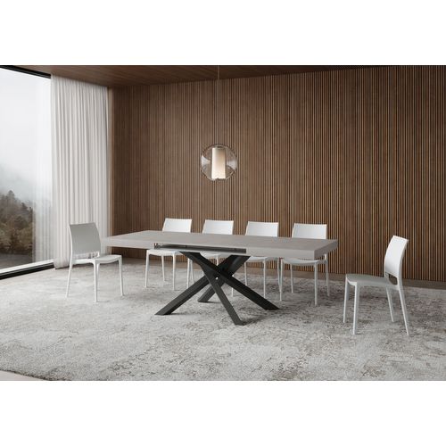 Table Extensible 90x120/224 Cm Volantis Cachemire Pieds Anthracite