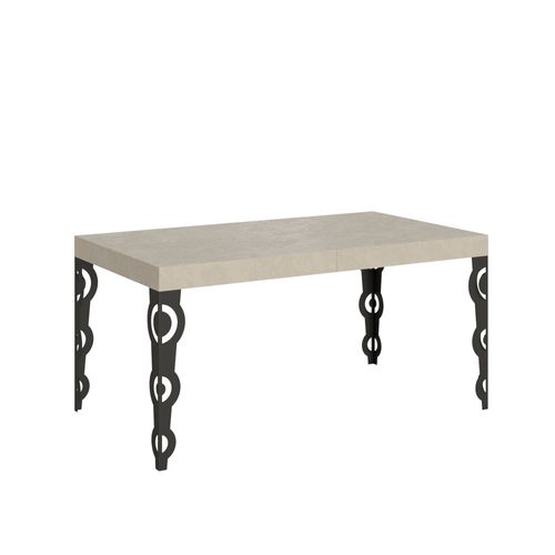 Table Extensible 90x160/264 Cm Karamay Cachemire Pieds Anthracite