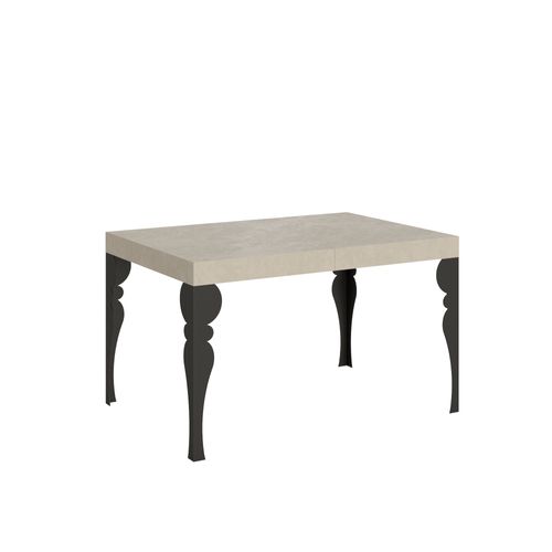 Table Extensible 80x120/204 Cm Paxon Cachemire Cadre Anthracite