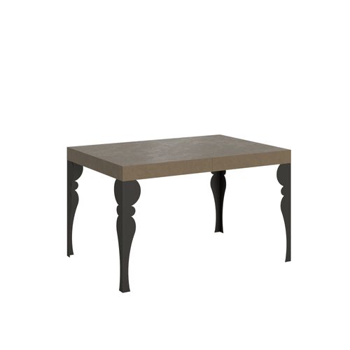 Table Extensible 80x140/224 Cm Paxon Taupe Cadre Anthracite