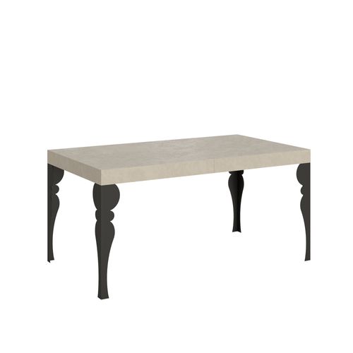 Table Extensible 80x160/244 Cm Paxon Cachemire Cadre Anthracite