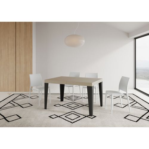 Table Extensible 90x120/224 Cm Flame Cachemire Pieds Anthracite