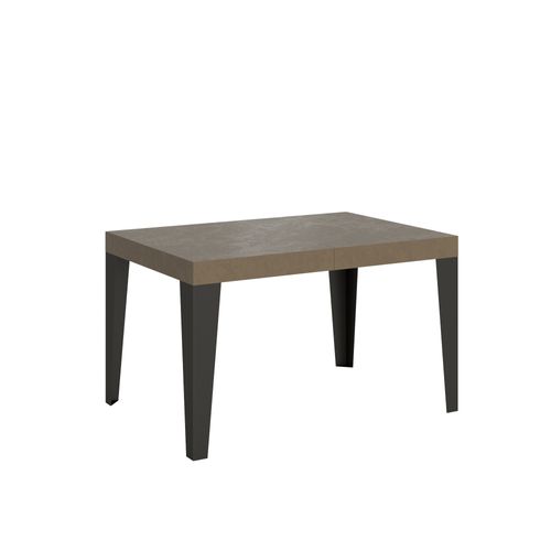 Table Extensible 90x140/244 Cm Flame Taupe Pieds Anthracite