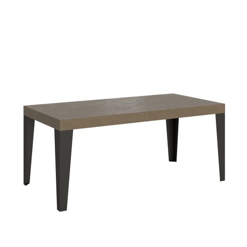 Table Extensible 90x180/440 Cm Flame Taupe Pieds Anthracite