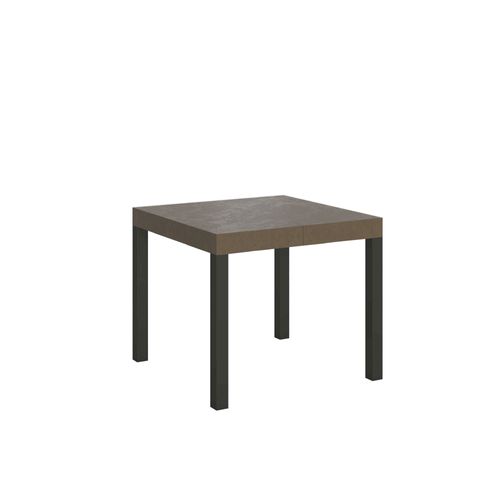 Table Extensible 90x90/246 Cm Everyday Taupe Pieds Anthracite