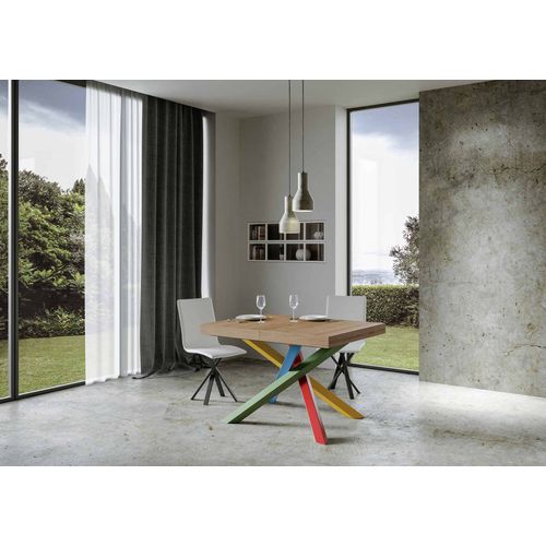 Table Extensible 90x120/224 Cm Volantis Chêne Nature Cadre 4/b