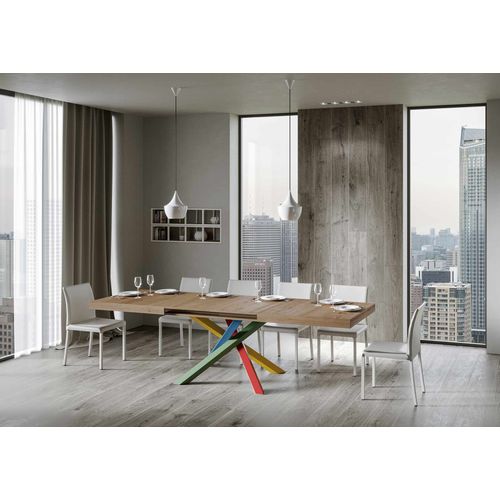 Table Extensible 90x120/224 Cm Volantis Chêne Nature Cadre 4/b