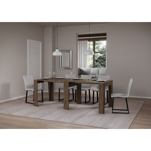 Console Extensible 90x25/211 Cm Anea Noyer Rallonges Internes