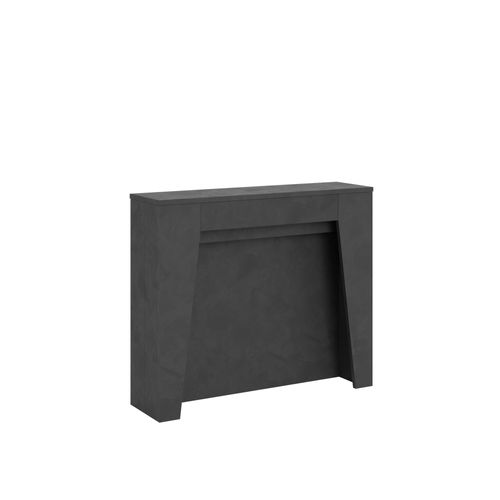 Console Extensible 90x25/211 Cm Anea Anthracite Spatulé Rallonges Internes