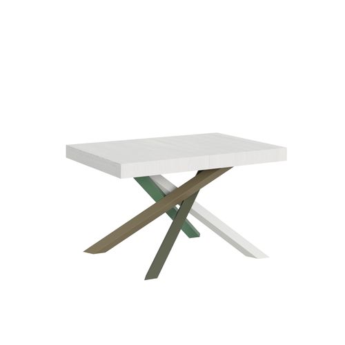 Table Extensible 90x140/244 Cm Volantis Frêne Blanc Cadre 4/a