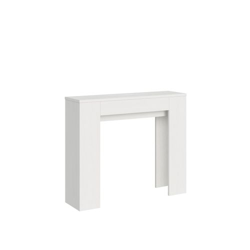 Console Extensible 90x25/181cm Slick Frêne Blanc