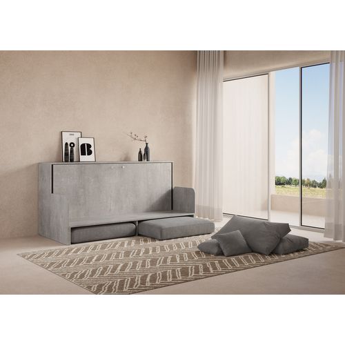 Lit Escamotable Horizontal 1 Couchage 85 Kando Sofà Gris Béton - Alessia 20