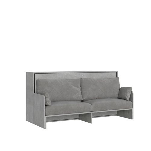 Lit Escamotable Horizontal 1 Couchage 85 Kando Sofà Avec Matelas Gris Béton - Alessia 20