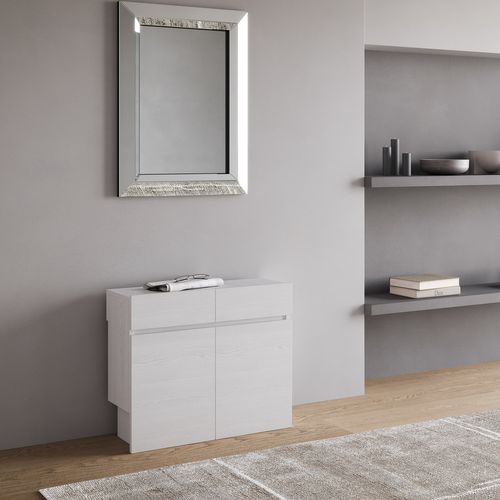 Bancs Inférieur Et Supérieur Extensible 26x72/300 Cm Evolve Frêne Blanc Rallonges Internes