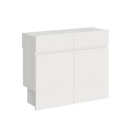 Bancs Inférieur Et Supérieur Extensible 26x72/300 Cm Evolve Frêne Blanc Rallonges Internes