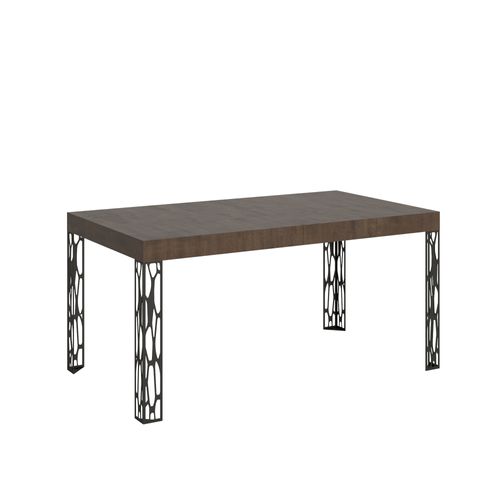 Table Extensible 80x160/244 Cm Ghibli Noyer Cadre Anthracite