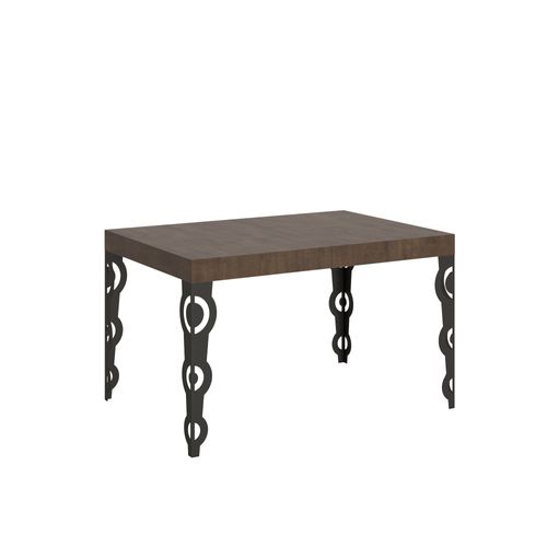 Table Extensible 80x140/224 Cm Karamay Noyer Cadre Anthracite