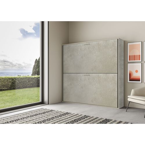 Lit Escamotable Horizontal Superposé 2 Couchages 85 Kando Avec Matelas Cachemire