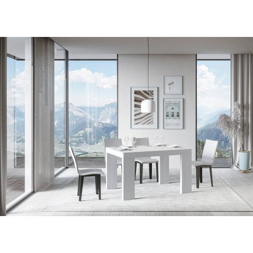 Table Extensible 90x140/400 Cm Roxell Frêne Blanc