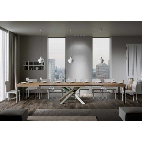 Table Extensible 90x140/400 Cm Volantis Chêne Nature Cadre 4/a