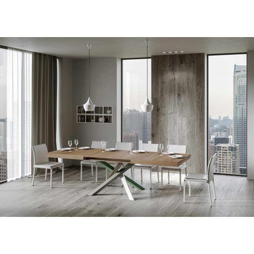 Table Extensible 90x140/400 Cm Volantis Chêne Nature Cadre 4/a