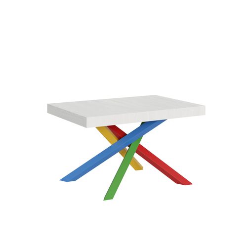 Table Extensible 90x140/400 Cm Volantis Frêne Blanc Cadre 4/b