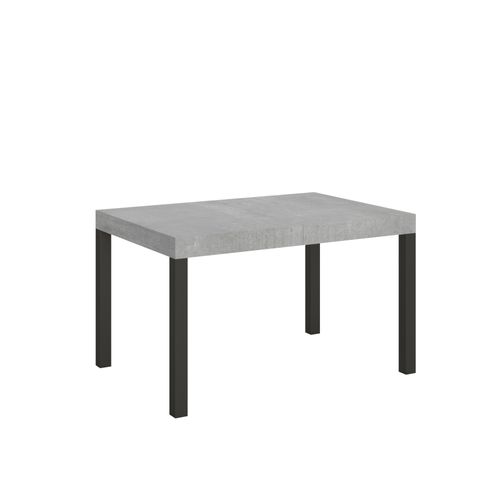 Table Extensible 90x140/400 Cm Everyday Gris Béton Cadre Anthracite