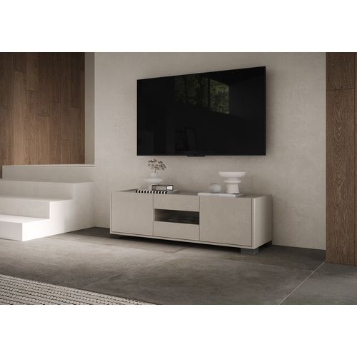 Meuble TV Bas 3 Portes 130x40x40 Riflesso Cachemire