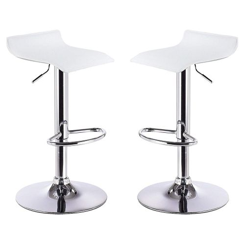 Graziano - Lot De 2 Tabourets De Bar En Aluminium Et Letherette
