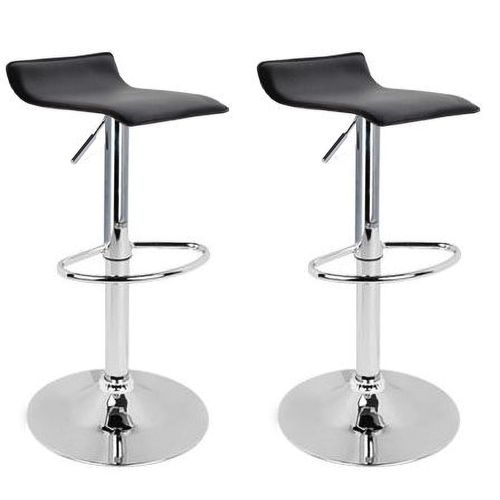 Graziano - Lot De 2 Tabourets De Bar En Aluminium - Noir