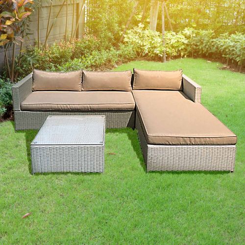 Morning Relax - Salon De Jardin - Canapé D'angle + Table Basse