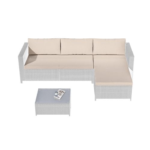 Morning Relax - Salon De Jardin - Canapé D'angle + Table Basse