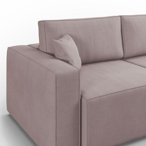 Morfeo Canapé Avec Assise Amovible En Tissu Imperméable T02 215 Cm Rose