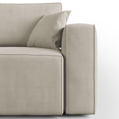 Morfeo Canapé Avec Assise Amovible En Tissu Imperméable T02 215 Cm Creme