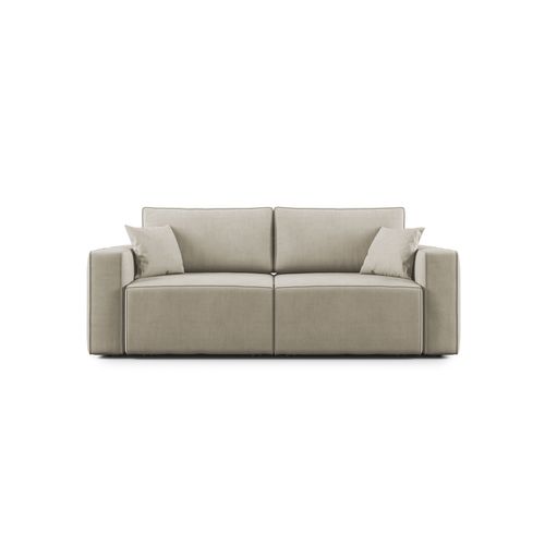 Morfeo Canapé Avec Assise Amovible En Tissu Imperméable T02 215 Cm Creme