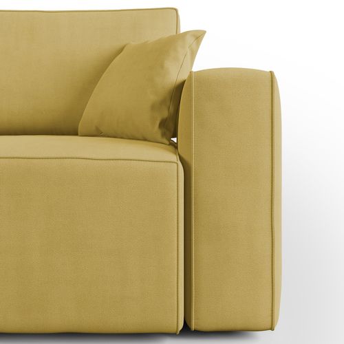 Morfeo Canapé Avec Assise Amovible En Tissu Imperméable T02 215 Cm Jaune