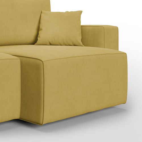 Morfeo Canapé Avec Assise Amovible En Tissu Imperméable T02 215 Cm Jaune