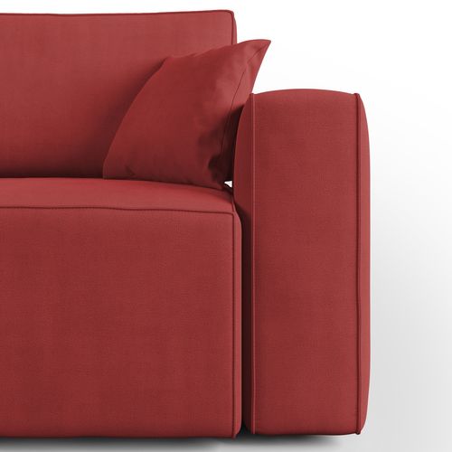 Morfeo Canapé Avec Assise Amovible En Tissu Imperméable T02 215 Cm Rouge